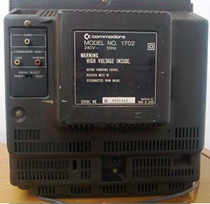 Commodore 1702 Rear Side