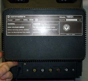 Commodore 1801 Rear Side