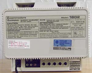 Commodore 1802 Rear Side